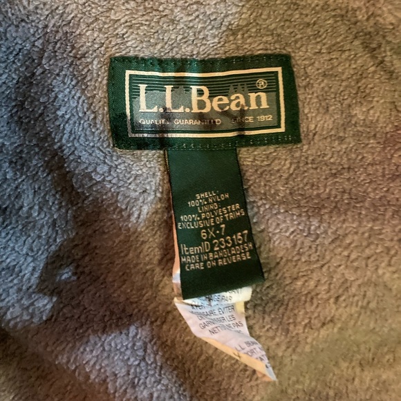 L.L. Bean Kids Blue Full Zip Lined Hooded Jacket Size 6x-7 - Picture 8 of 14